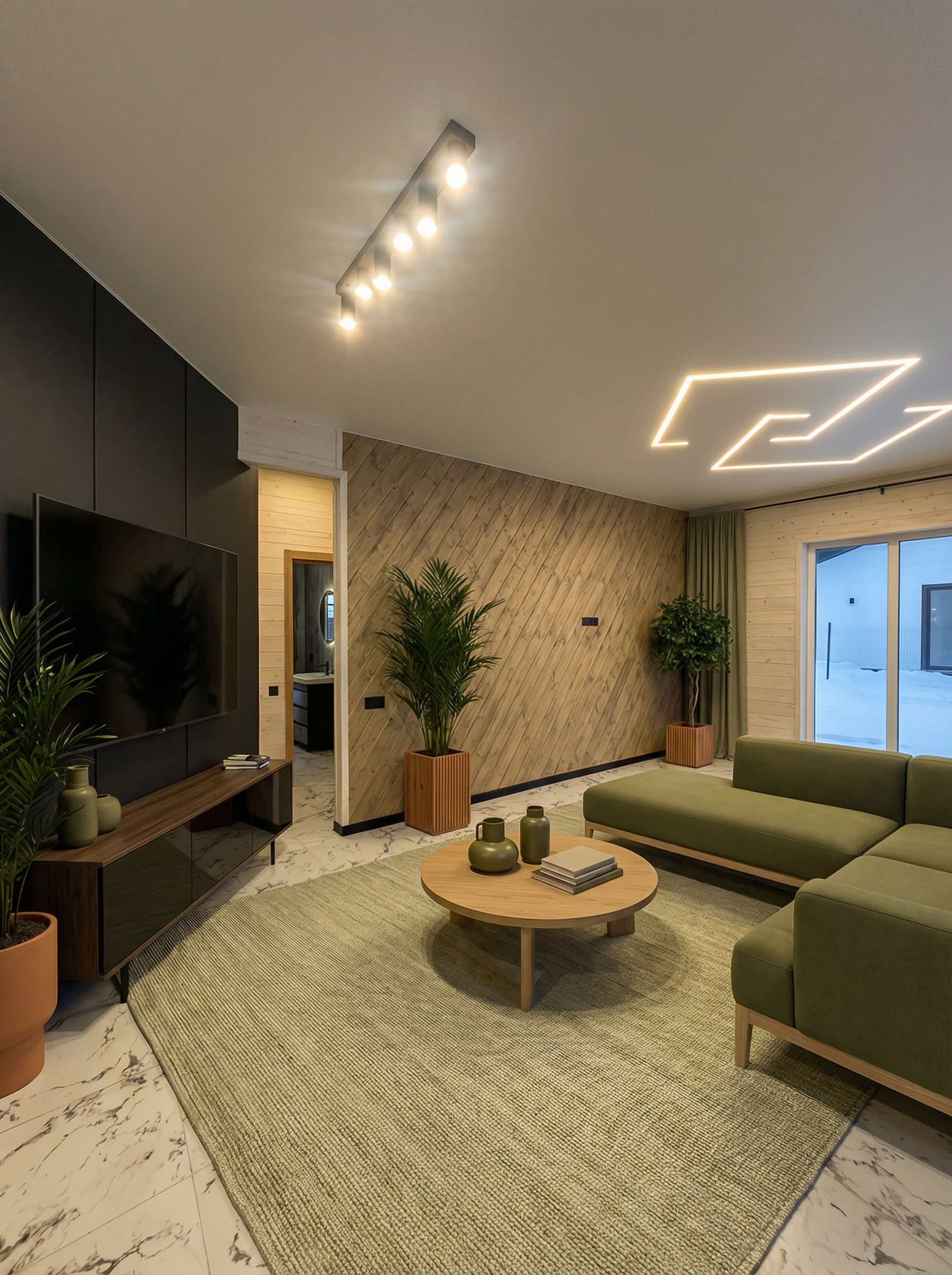 Дизайн гостиной в стиле Минимализм — фото интерьера от нейросети RoomGPT