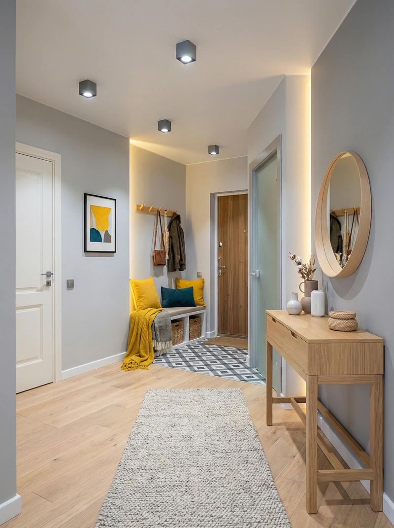 Дизайн интерьера в стиле Хюгге — Прихожая от нейросети RoomGPT