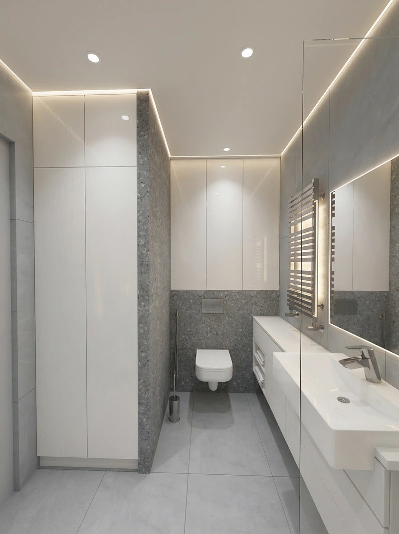 Дизайн ванной в стиле Без стиля — фото интерьера от нейросети RoomGPT