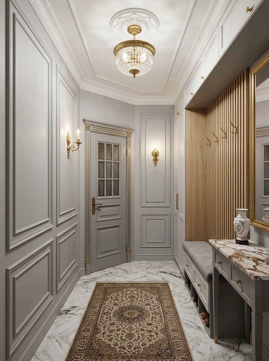 Дизайн прихожей в стиле Классика — фото интерьера от нейросети RoomGPT