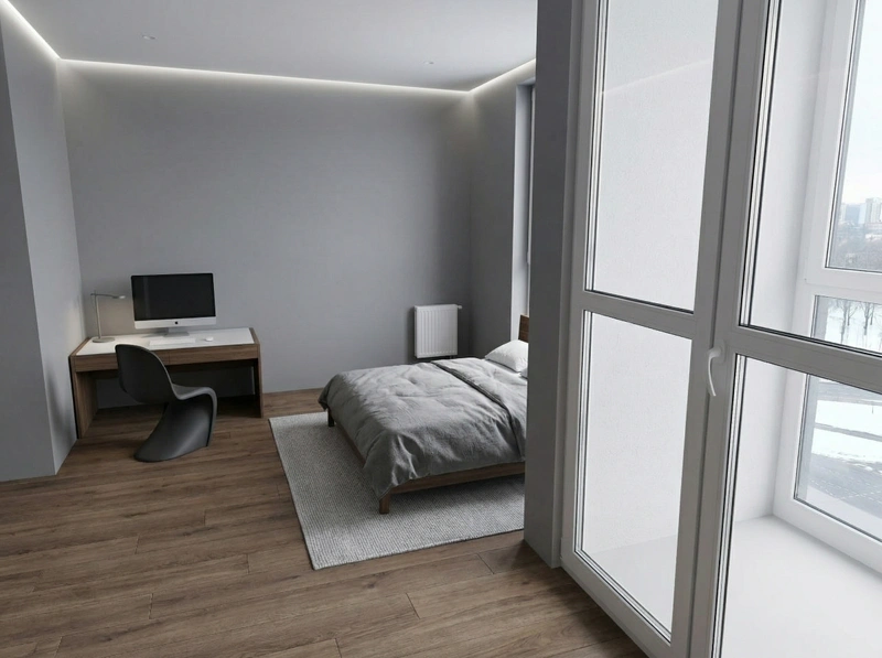 Дизайн спальни в стиле Минимализм — фото интерьера от нейросети RoomGPT