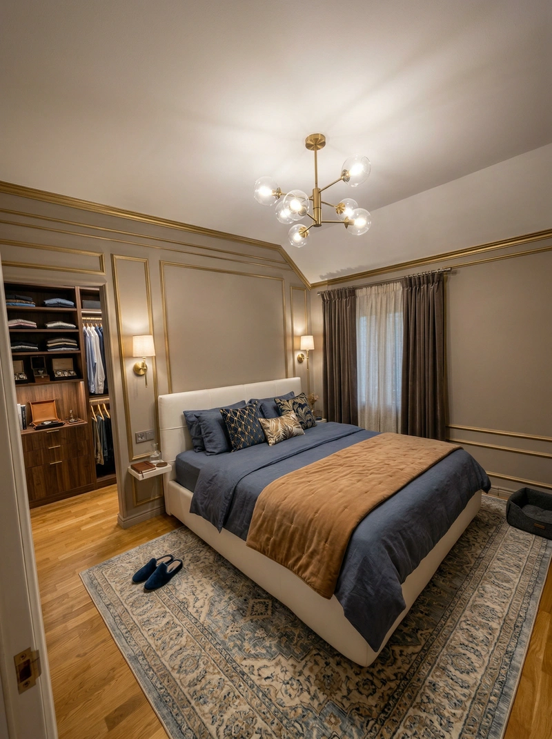Дизайн интерьера в стиле Классика — Спальня от нейросети RoomGPT