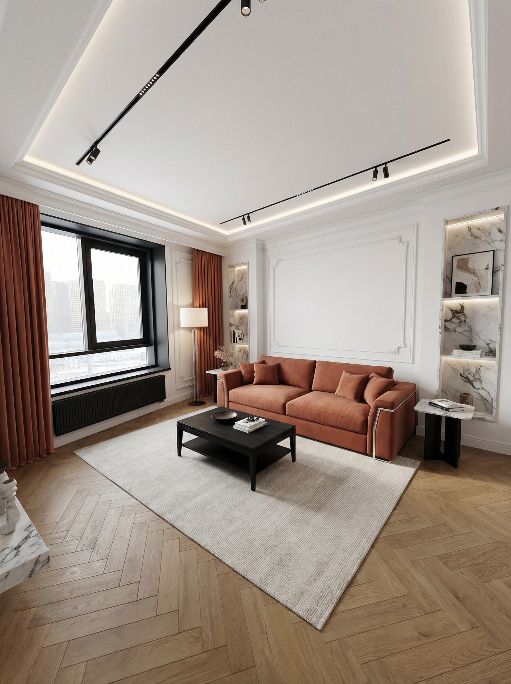 Дизайн гостиной в стиле Классика — фото интерьера от нейросети RoomGPT