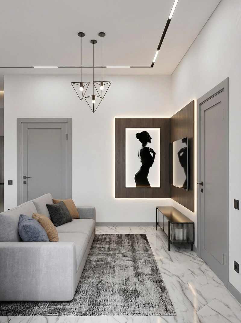 Дизайн гостиной в стиле Лофт — фото интерьера от нейросети RoomGPT