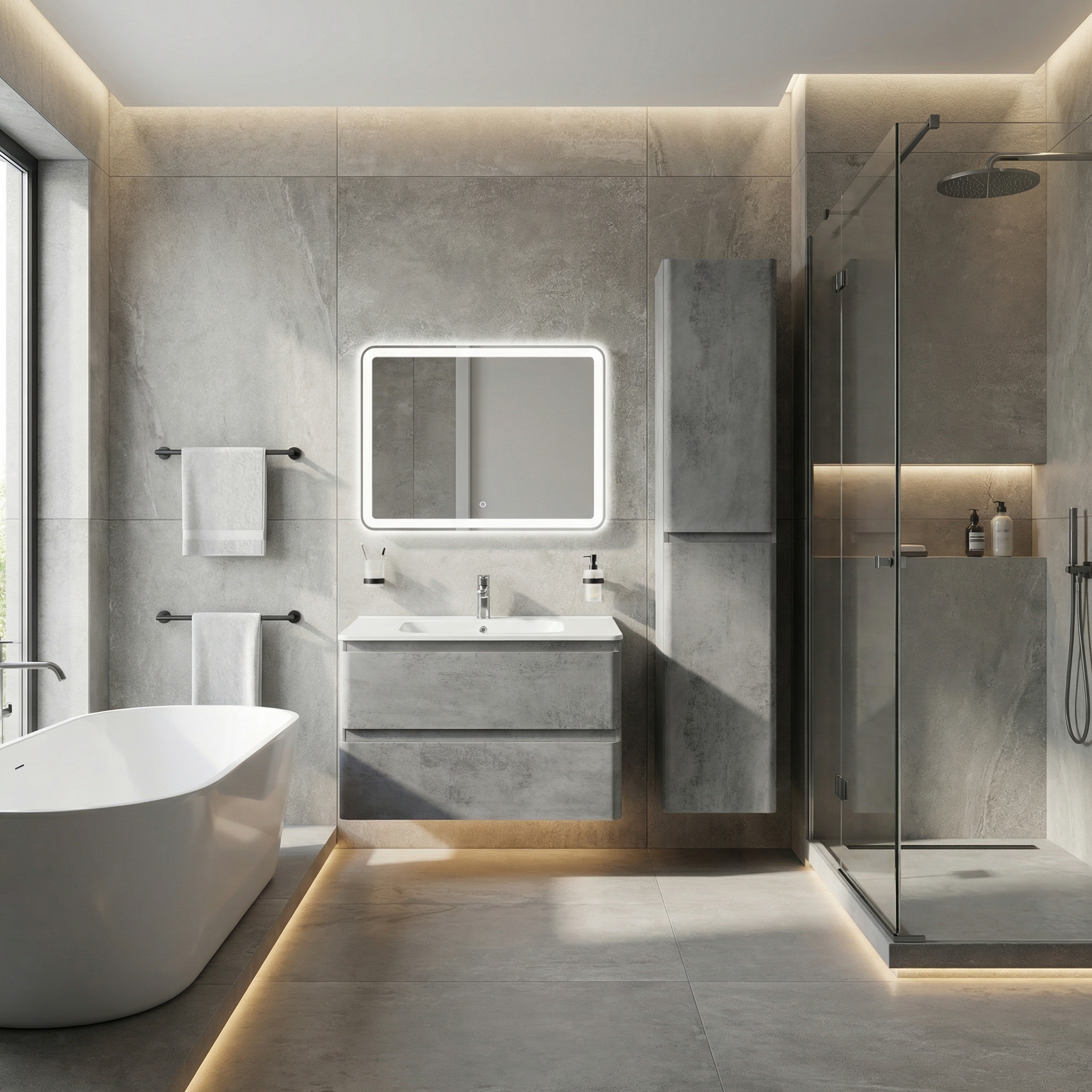 Дизайн ванной в стиле Минимализм — фото интерьера от нейросети RoomGPT