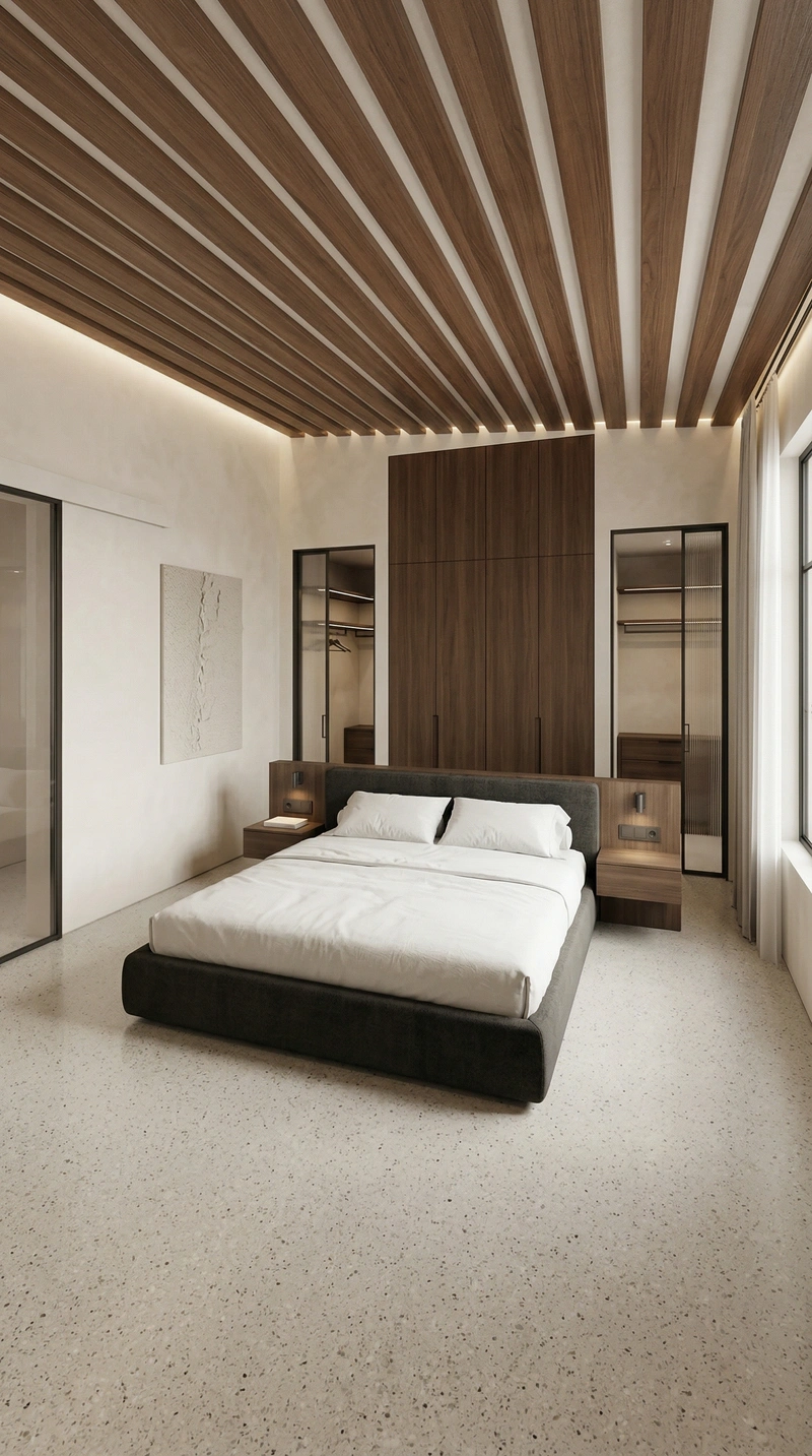 Дизайн спальни в стиле Минимализм — фото интерьера от нейросети RoomGPT