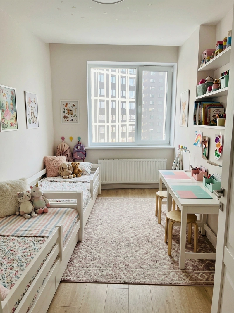 Дизайн детской в стиле Без стиля — фото интерьера от нейросети RoomGPT
