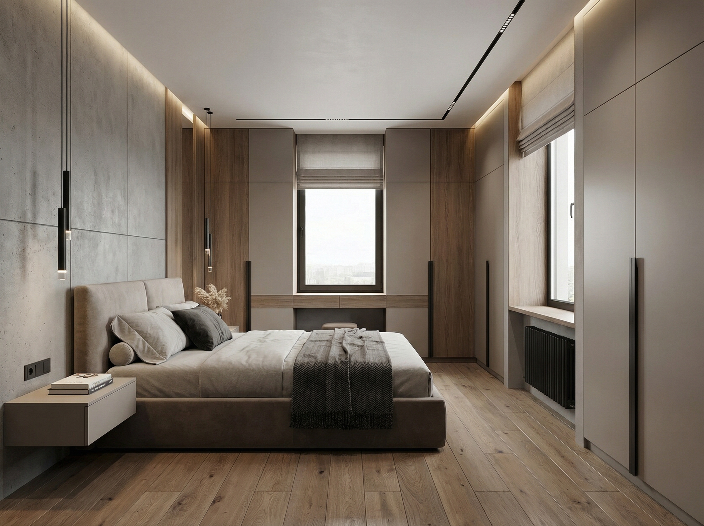 Дизайн спальни в стиле Минимализм — фото интерьера от нейросети RoomGPT