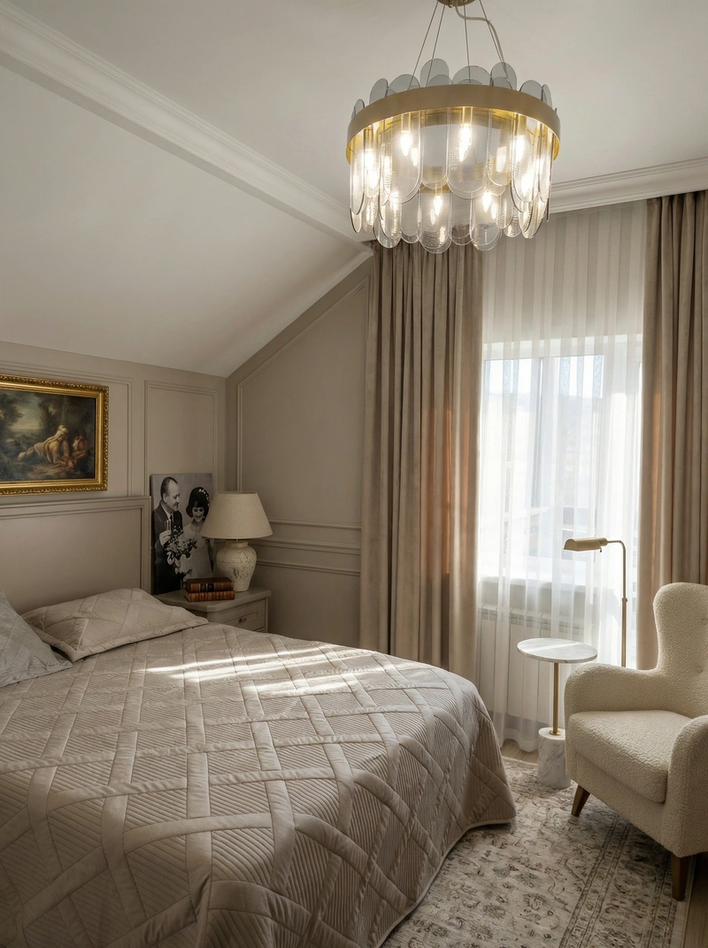 Дизайн интерьера в стиле Классика — Гостиная от нейросети RoomGPT