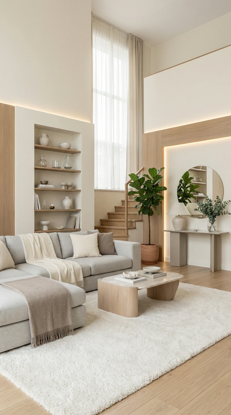 Дизайн интерьера в стиле Сканди — Гостиная от нейросети RoomGPT