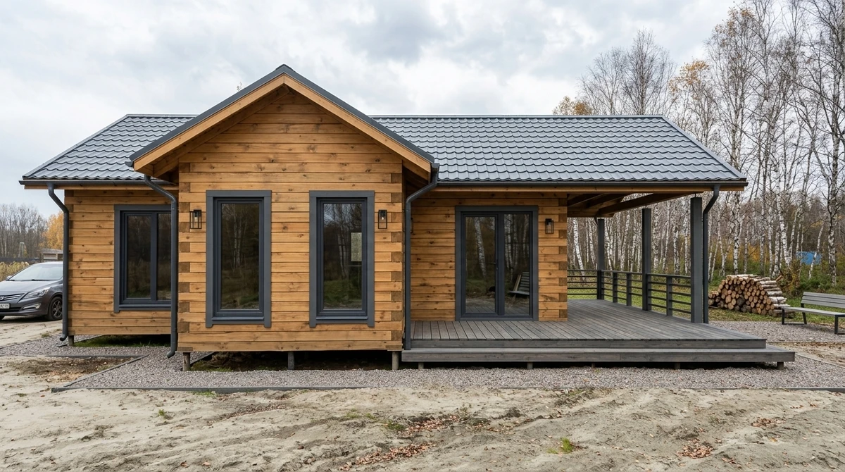 Дизайн фасада в стиле Сканди — фото от нейросети RoomGPT