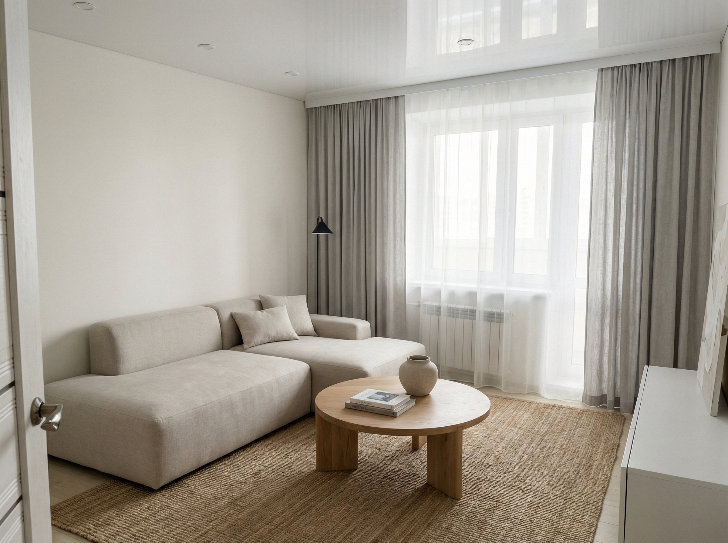 Дизайн гостиной в стиле Минимализм — фото интерьера от нейросети RoomGPT