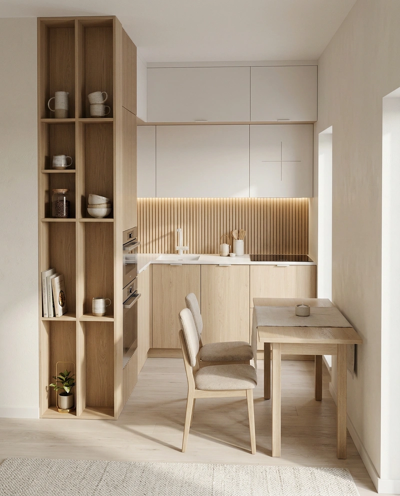 Дизайн интерьера в стиле Хюгге — Кухня от нейросети RoomGPT