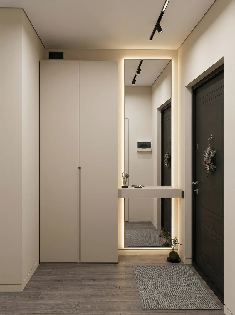 Дизайн интерьера в стиле Минимализм — Прихожая от нейросети RoomGPT