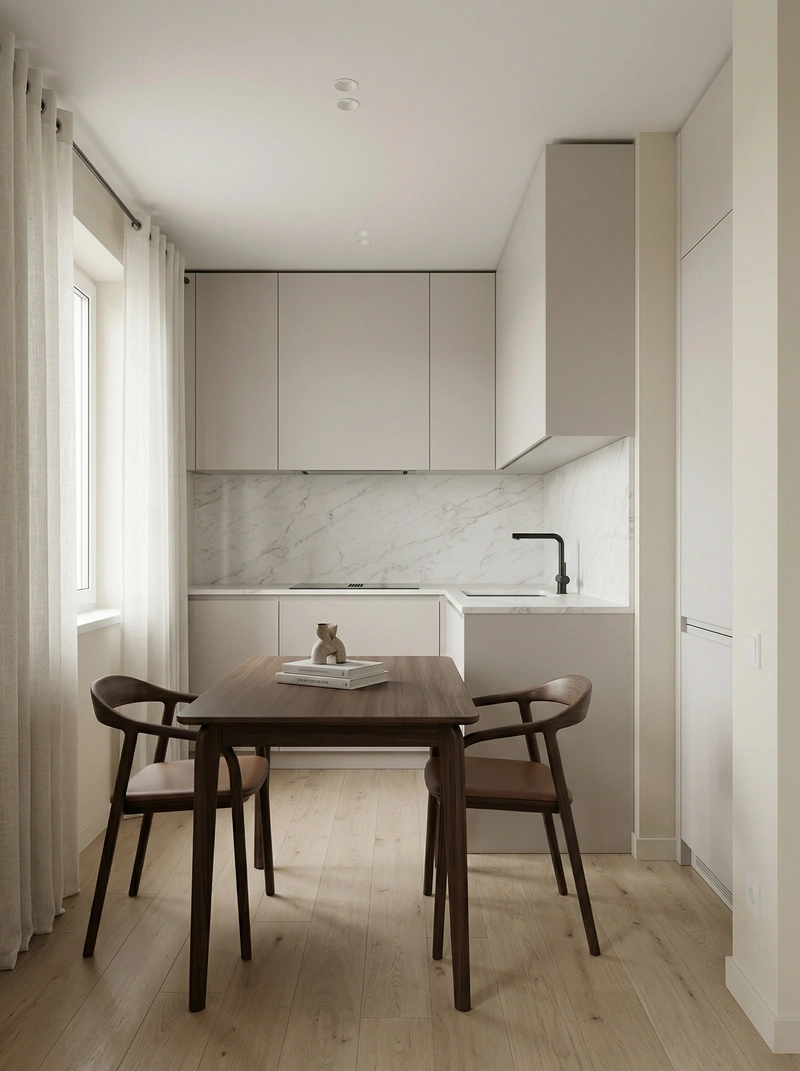 Дизайн кухни в стиле Минимализм — фото интерьера от нейросети RoomGPT