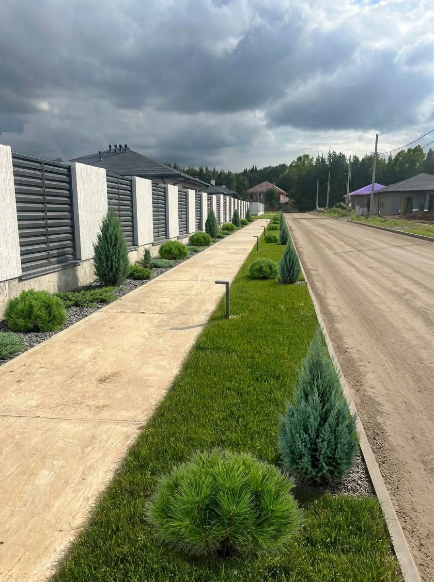 Ландшафтный дизайн в стиле Минимализм — Участок от нейросети RoomGPT