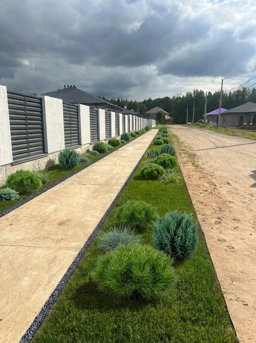 Ландшафтный дизайн в стиле Сканди — Участок от нейросети RoomGPT