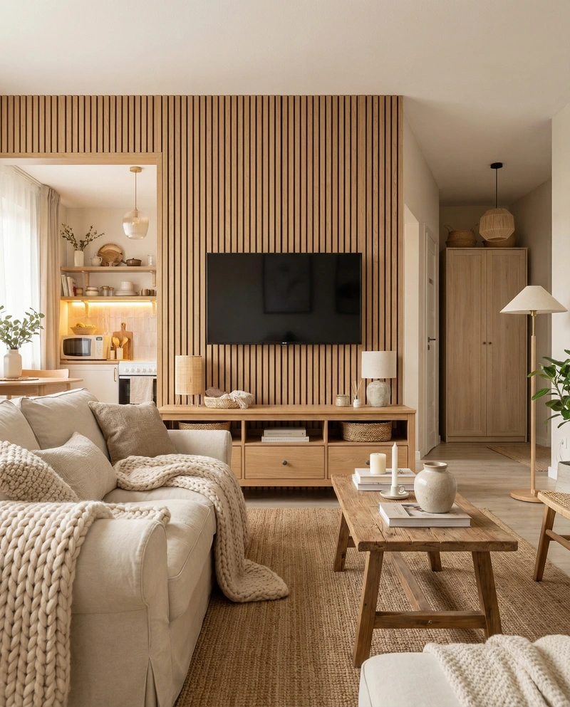 Дизайн интерьера в стиле Хюгге — Гостиная от нейросети RoomGPT