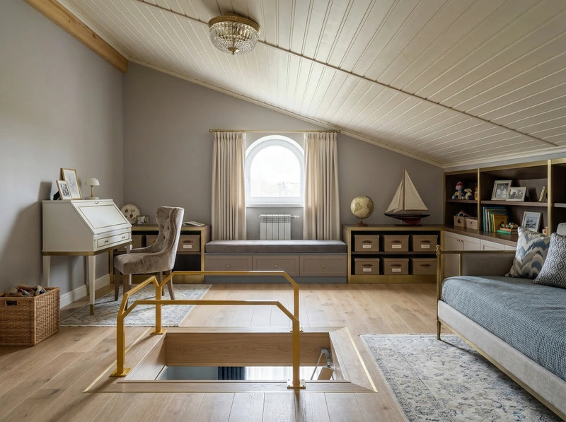 Дизайн детской в стиле Классика — фото интерьера от нейросети RoomGPT