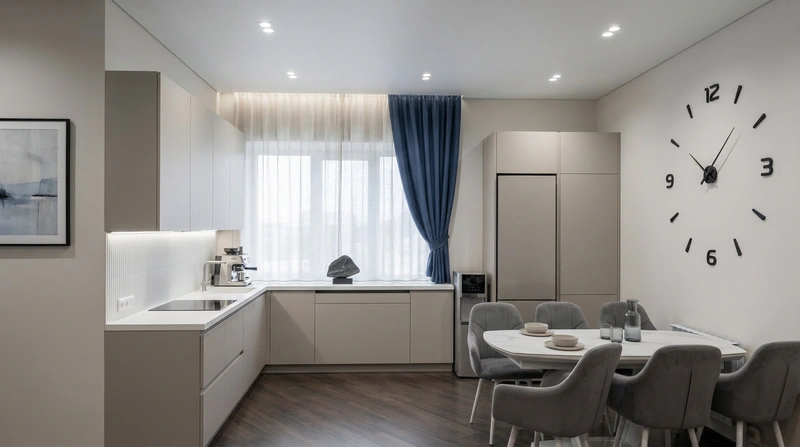 Дизайн интерьера в стиле Минимализм — Кухня от нейросети RoomGPT