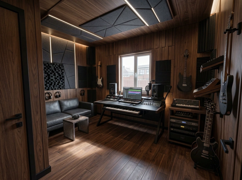 Дизайн интерьера в стиле Блэктэк — Кабинет от нейросети RoomGPT