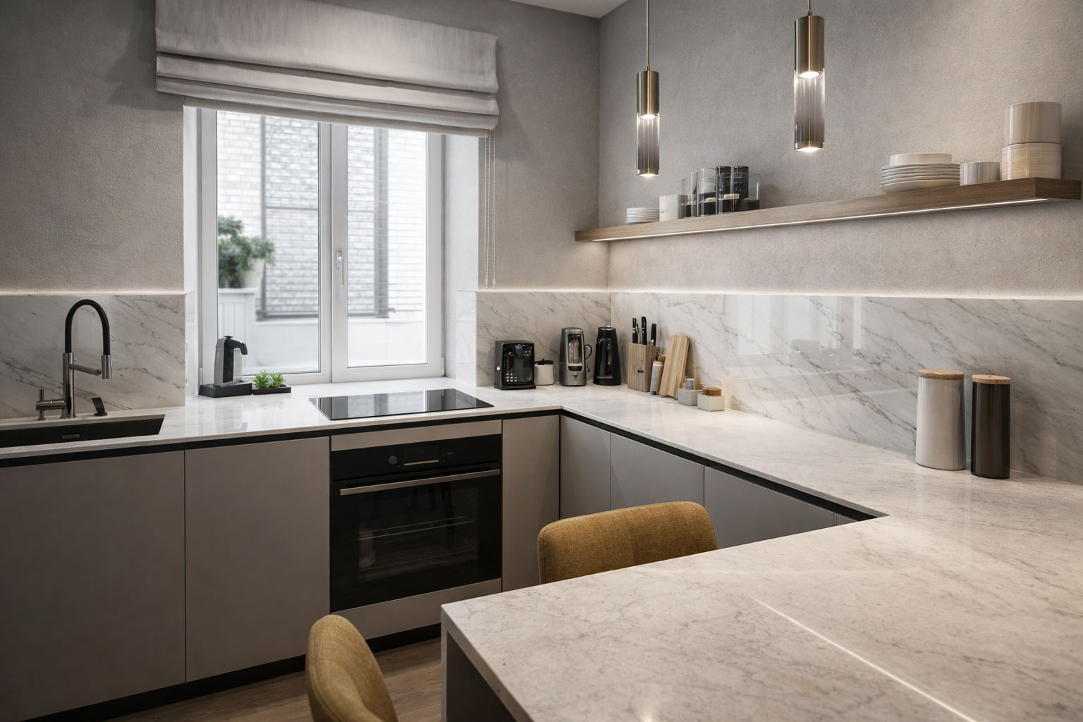 Дизайн кухни в стиле Минимализм — фото интерьера от нейросети RoomGPT