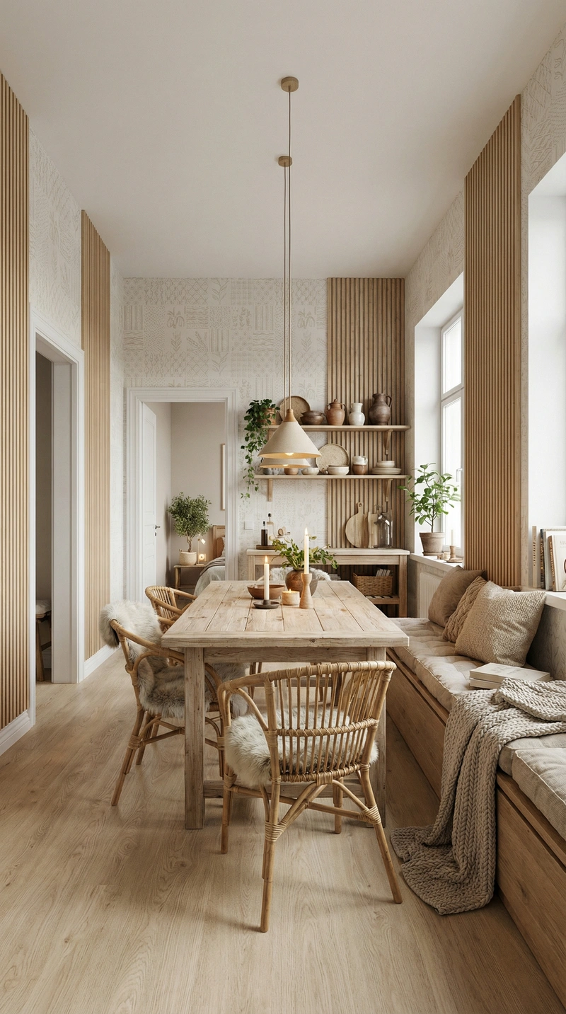 Дизайн интерьера в стиле Хюгге — Кухня от нейросети RoomGPT