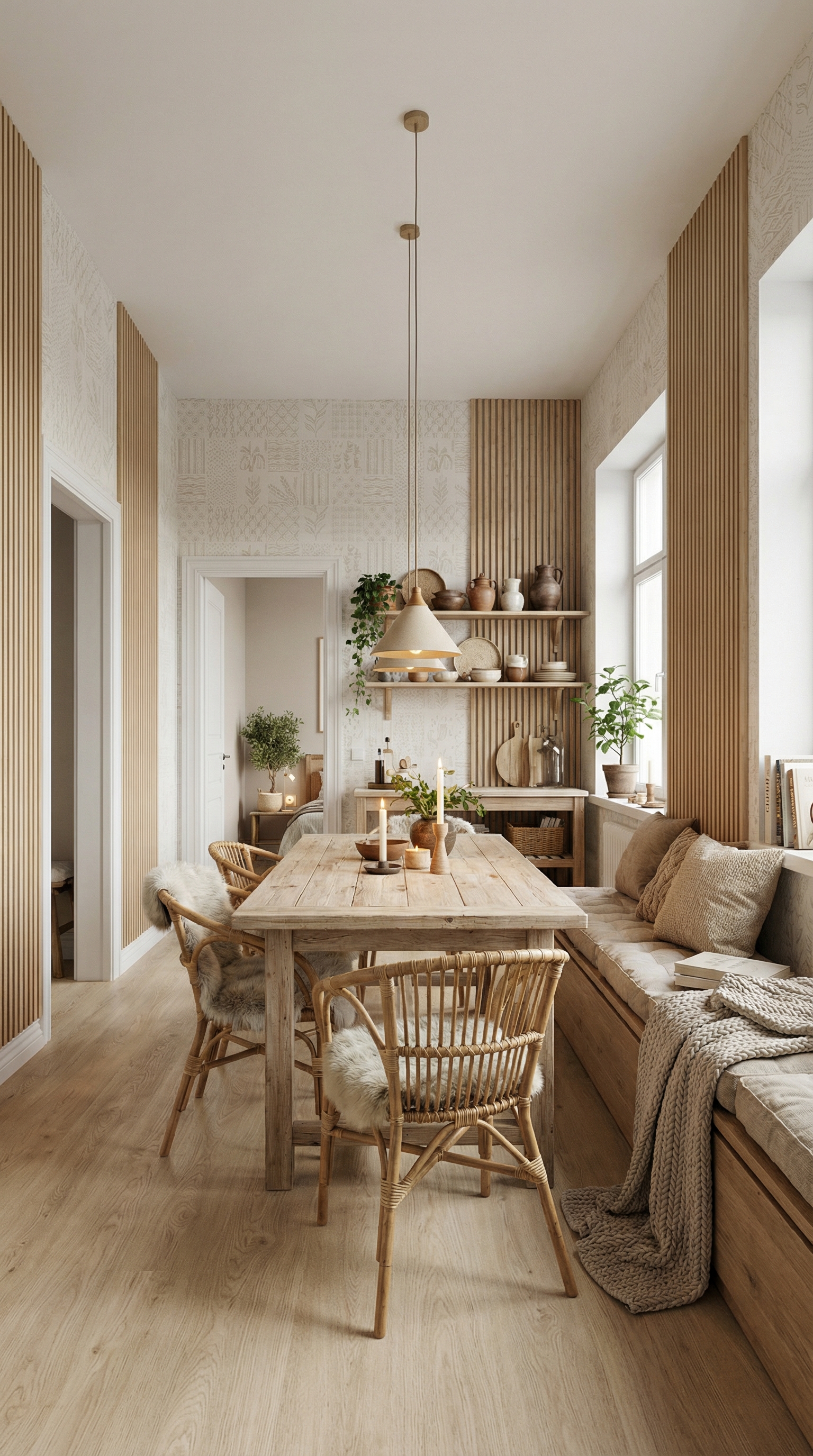 Дизайн кухни в стиле Хюгге — фото интерьера от нейросети RoomGPT