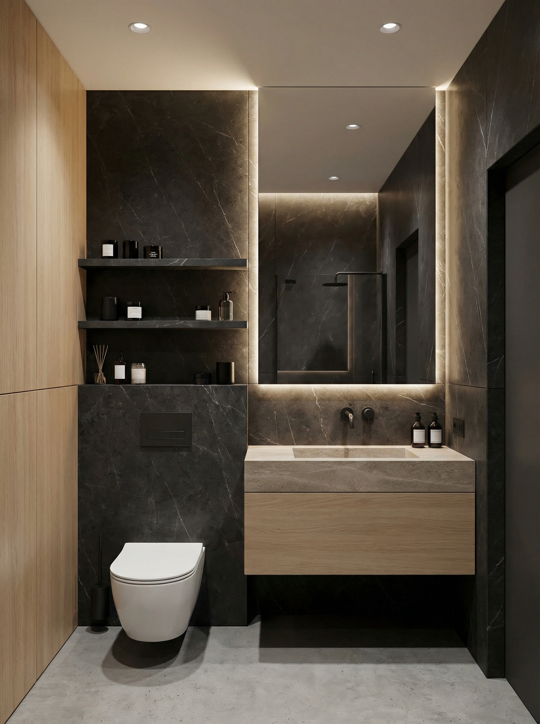 Дизайн ванной в стиле Минимализм — фото интерьера от нейросети RoomGPT