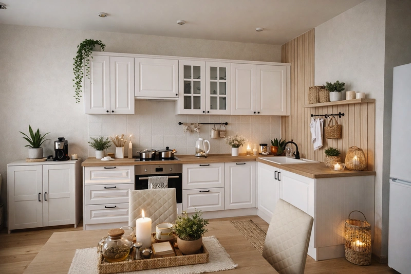 Дизайн интерьера в стиле Хюгге — Кухня от нейросети RoomGPT