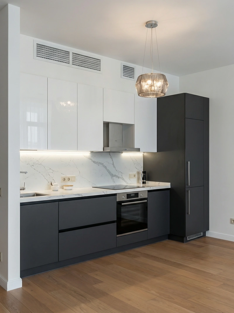 Дизайн интерьера в стиле Контемпорари — Кухня от нейросети RoomGPT