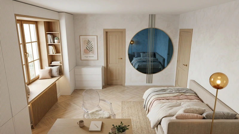 Дизайн интерьера в стиле Хюгге — Спальня от нейросети RoomGPT