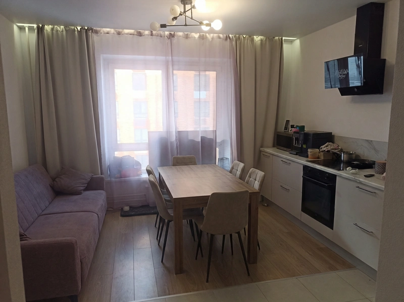 Дизайн интерьера в стиле Контемпорари — Кухня от нейросети RoomGPT