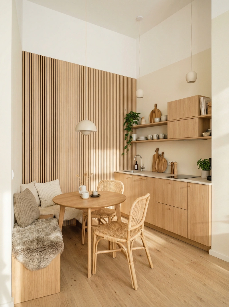 Дизайн интерьера в стиле Хюгге — Кухня от нейросети RoomGPT