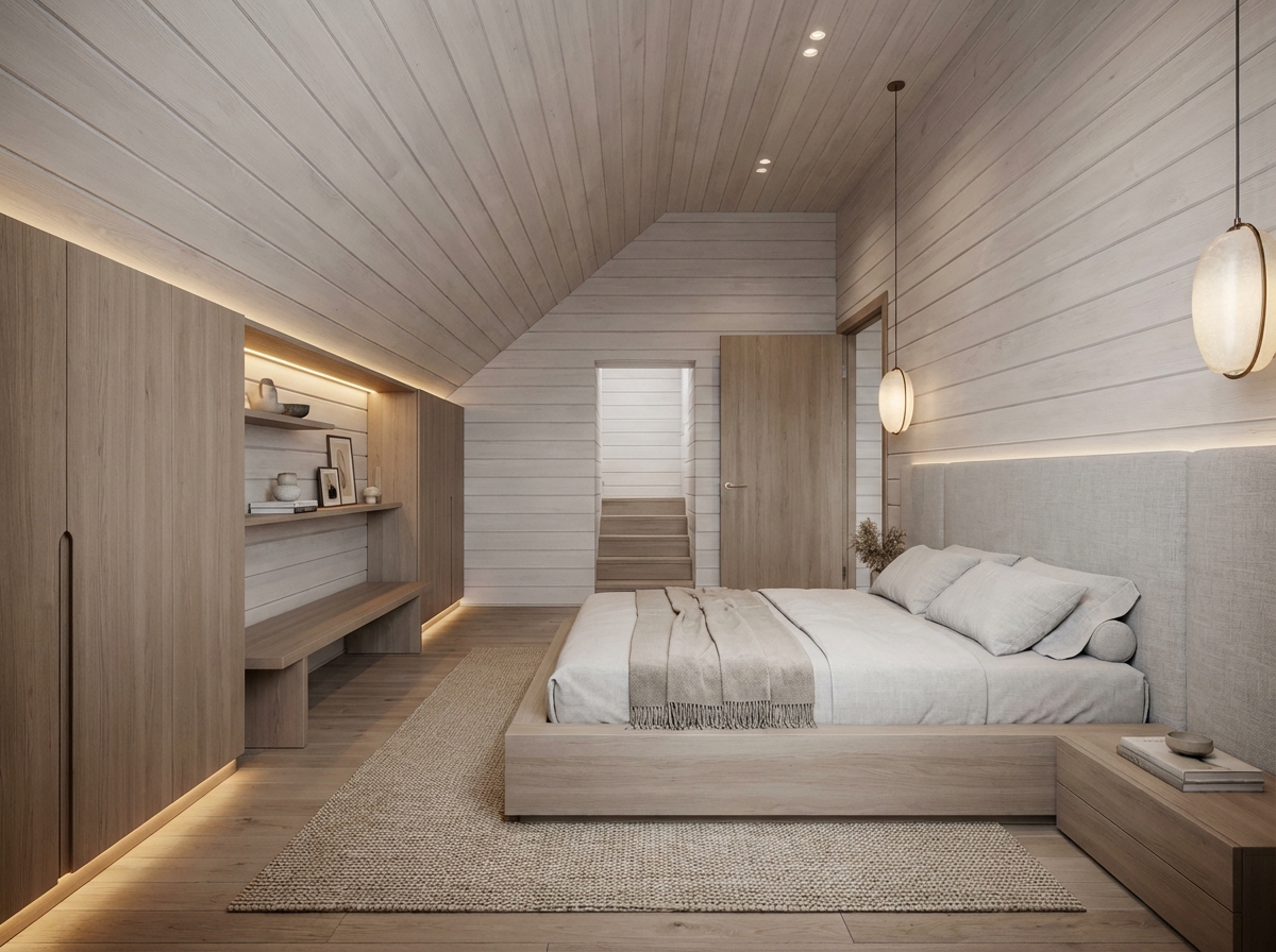 Дизайн спальни в стиле Минимализм — фото интерьера от нейросети RoomGPT