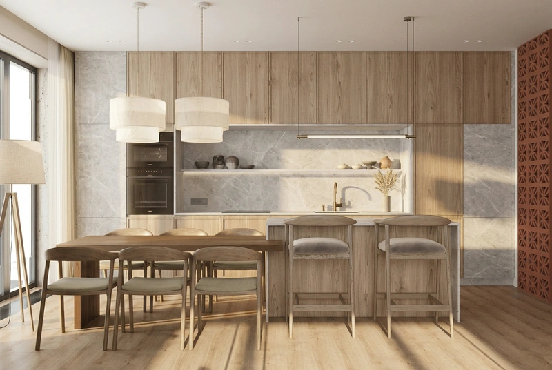 Дизайн кухни в стиле Без стиля — фото интерьера от нейросети RoomGPT