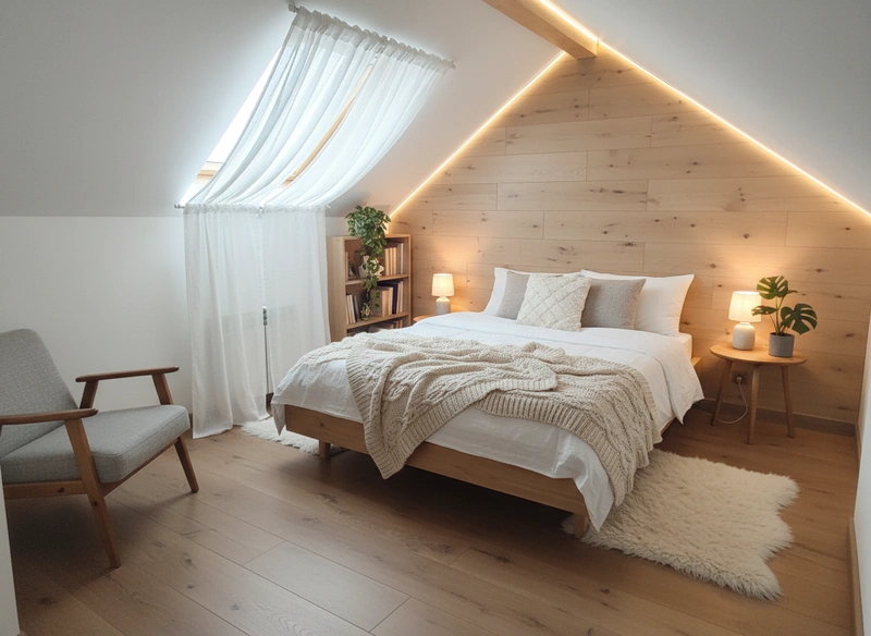 Дизайн интерьера в стиле Хюгге — Спальня от нейросети RoomGPT