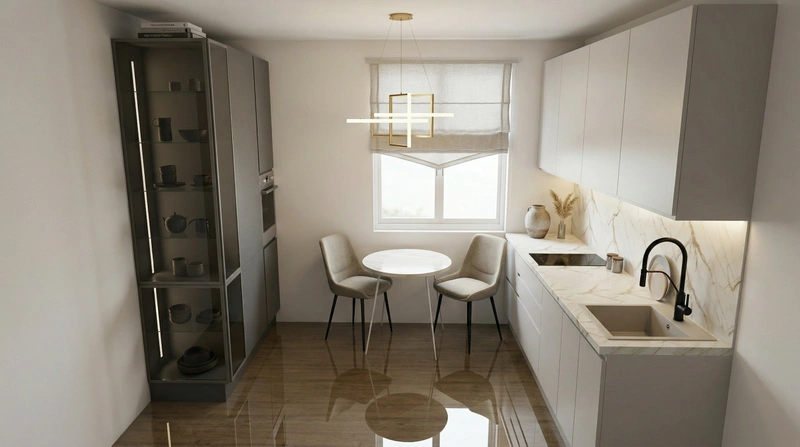 Дизайн кухни в стиле Минимализм — фото интерьера от нейросети RoomGPT