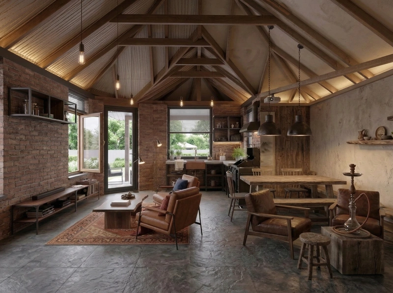 Дизайн гостиной в стиле Контемпорари — фото интерьера от нейросети RoomGPT