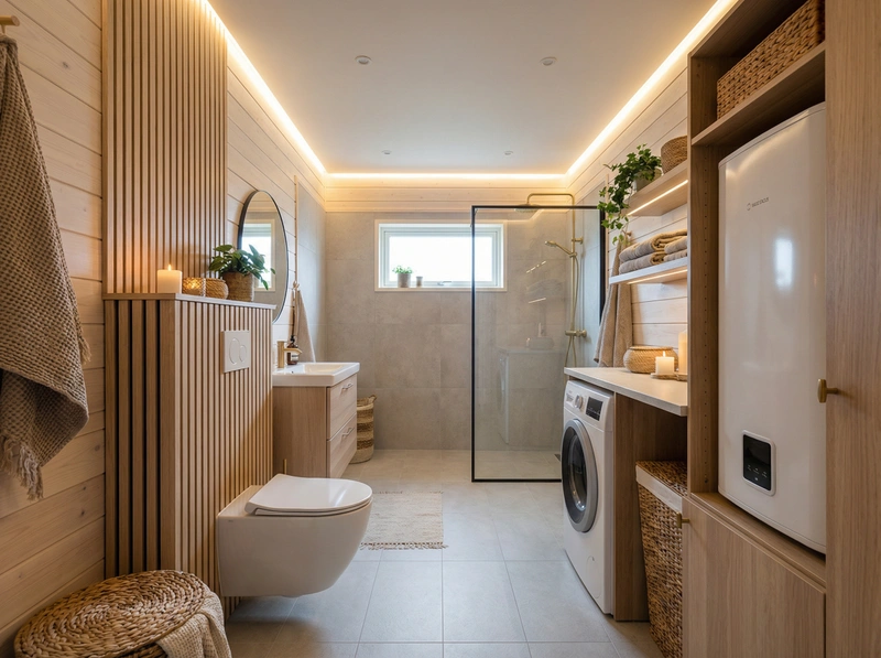 Дизайн интерьера в стиле Хюгге — Ванная от нейросети RoomGPT