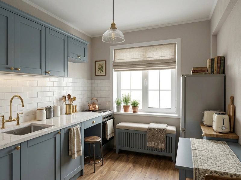 Дизайн интерьера в стиле Классика — Кухня от нейросети RoomGPT