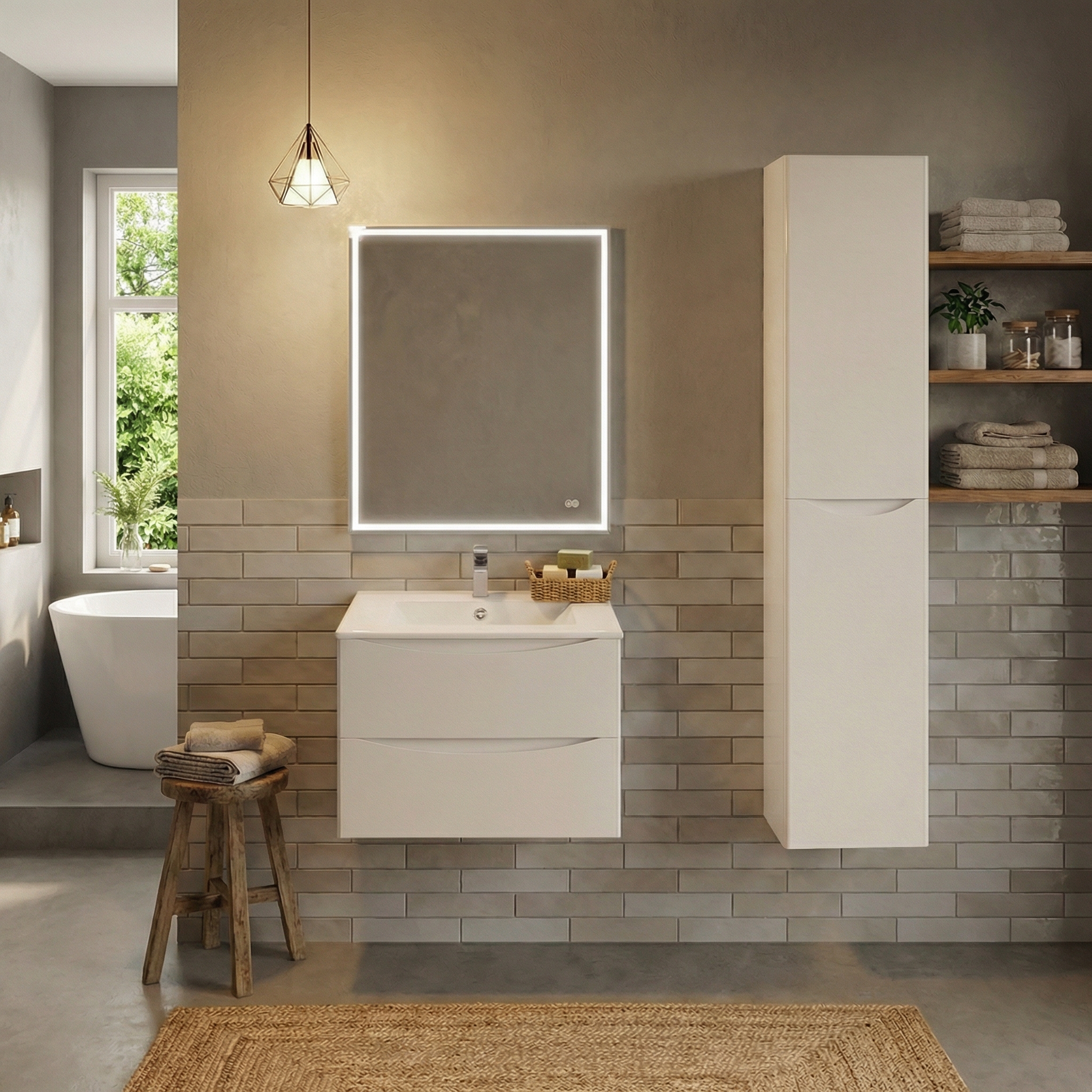 Дизайн ванной в стиле Минимализм — фото интерьера от нейросети RoomGPT