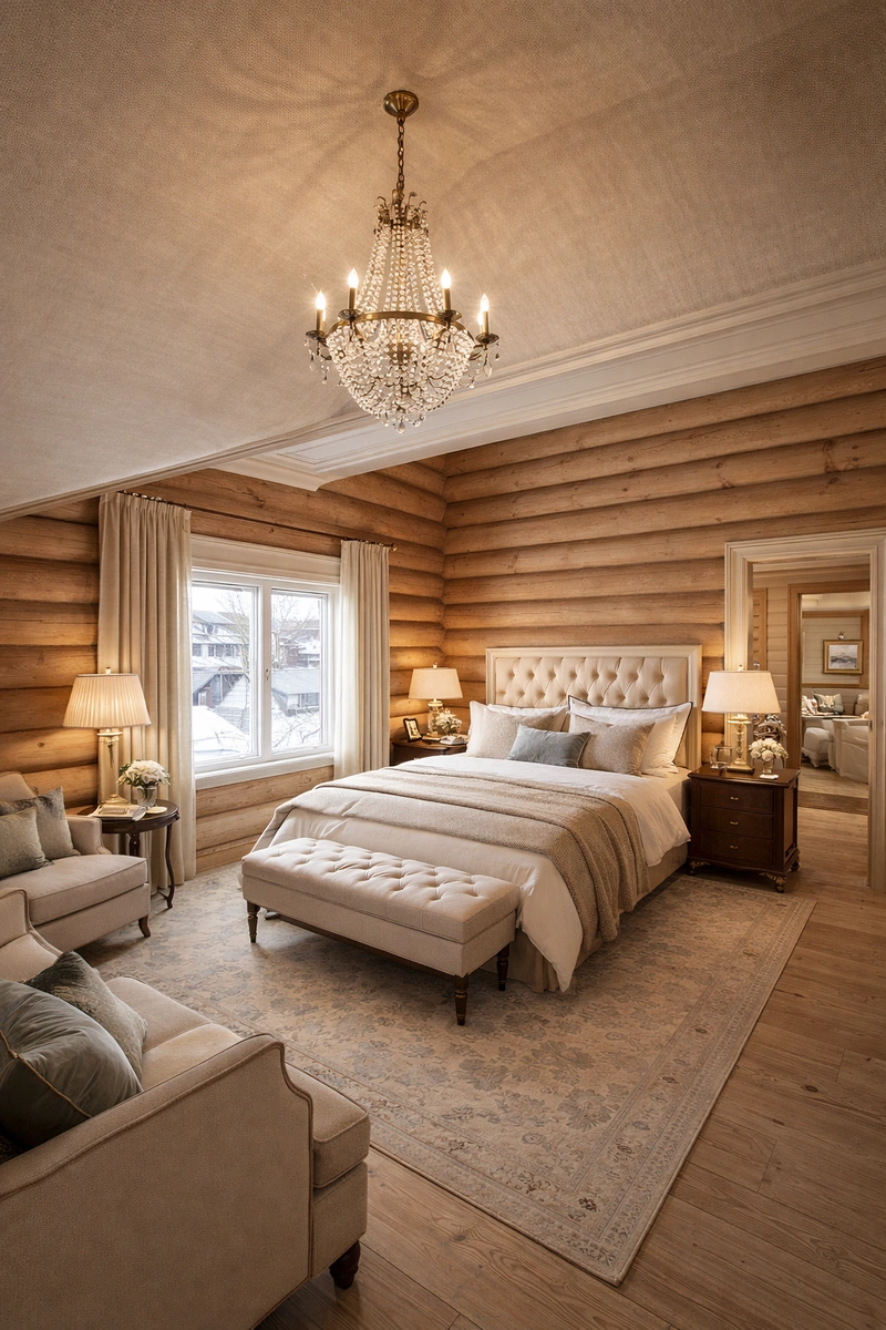 Дизайн интерьера в стиле Классика — Спальня от нейросети RoomGPT