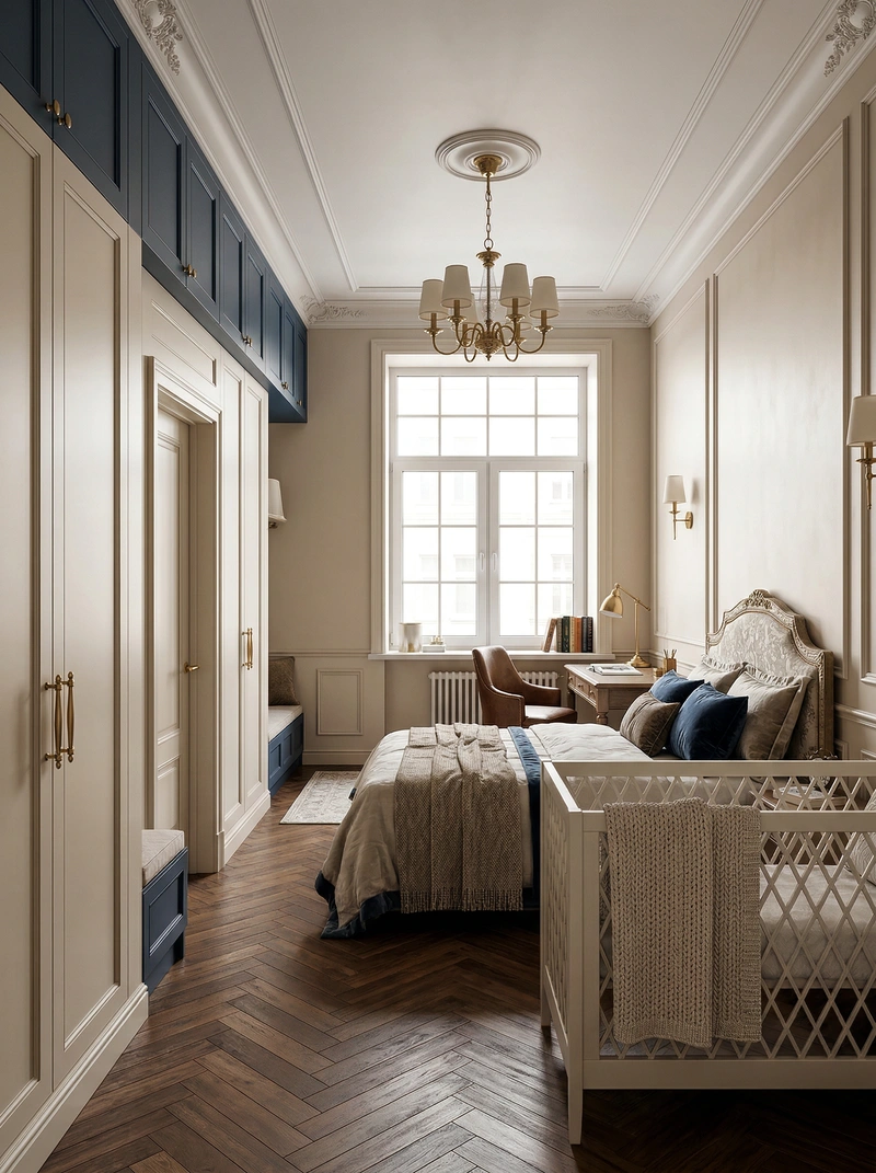 Дизайн интерьера в стиле Классика — Гостиная от нейросети RoomGPT