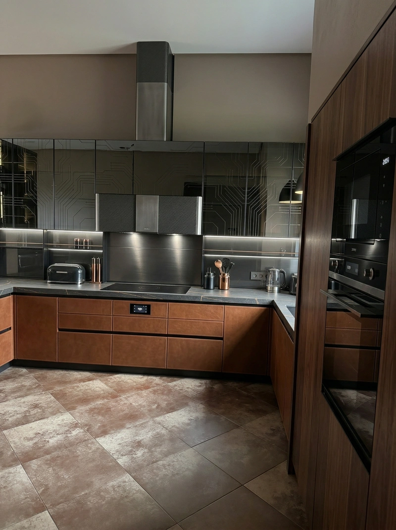 Дизайн гостиной в стиле Блэктэк — фото интерьера от нейросети RoomGPT