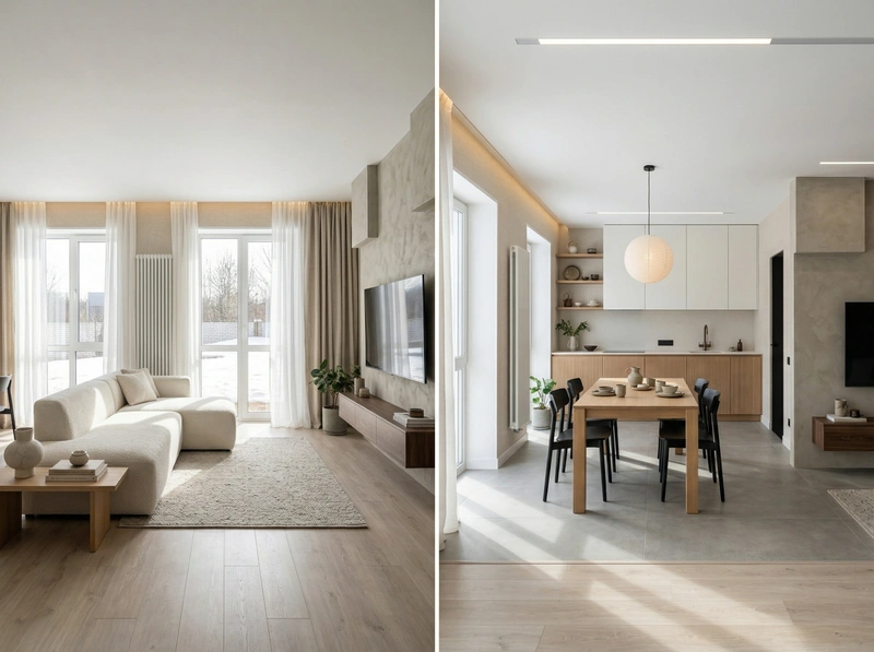 Дизайн гостиной в стиле Сканди — фото интерьера от нейросети RoomGPT