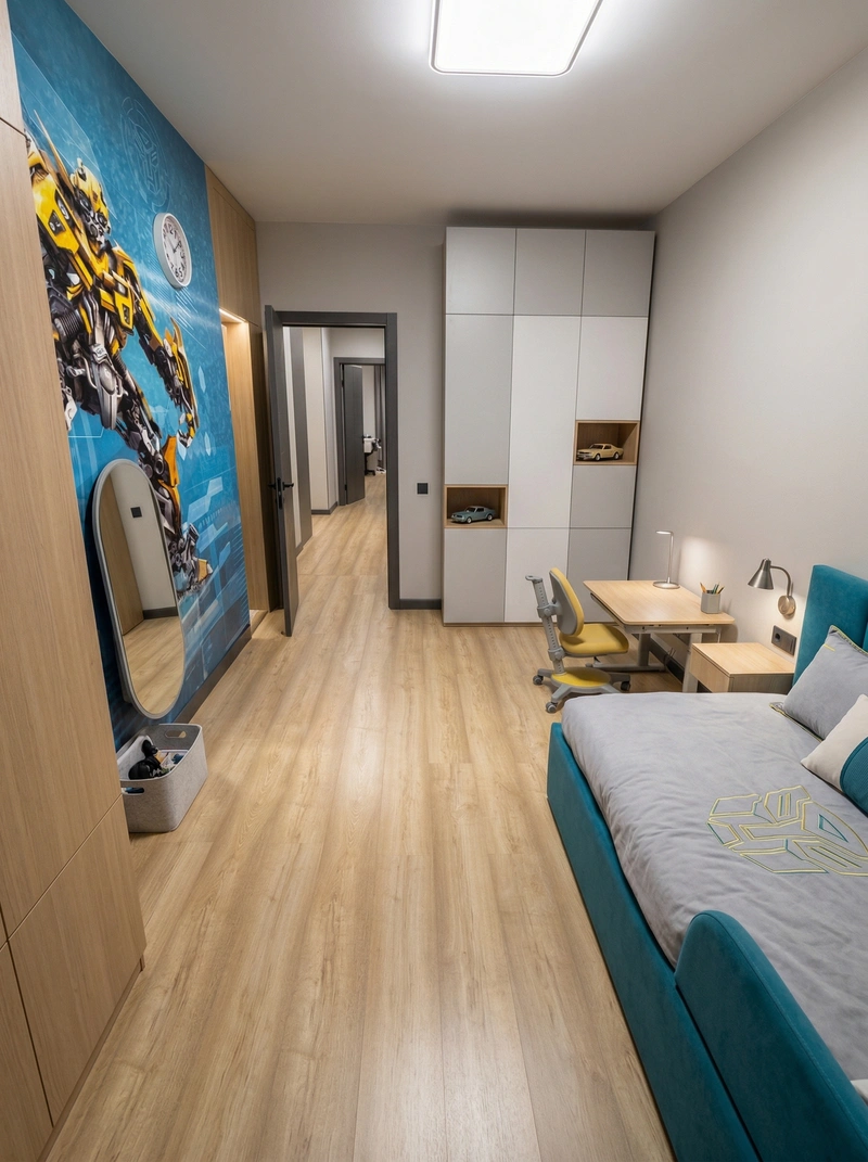 Дизайн детской в стиле Минимализм — фото интерьера от нейросети RoomGPT