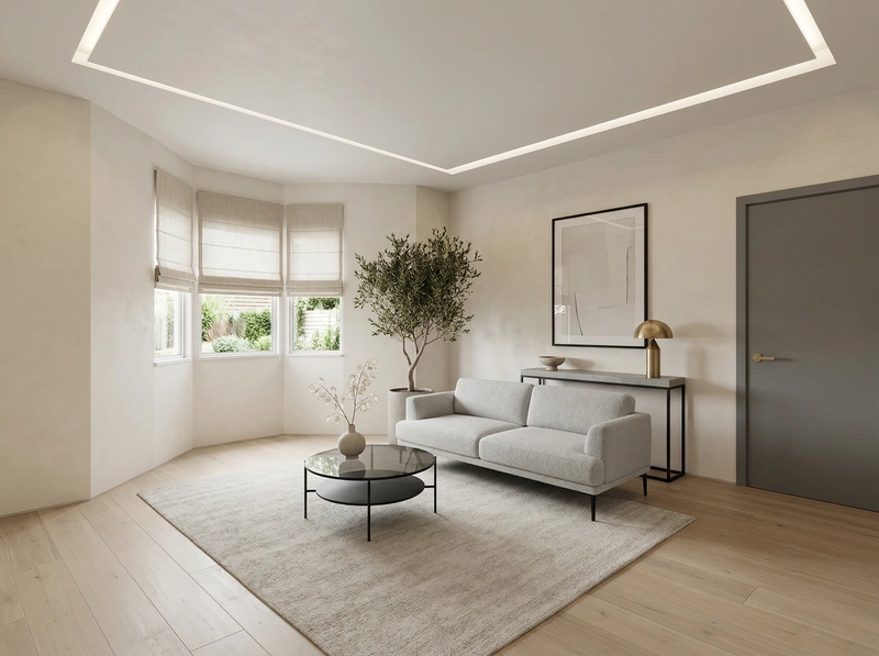 Дизайн интерьера в стиле Минимализм — Гостиная от нейросети RoomGPT