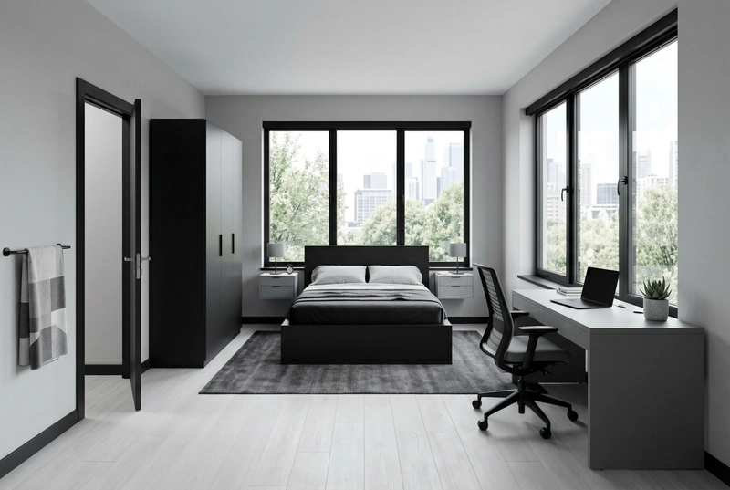 Дизайн спальни в стиле Без стиля — фото интерьера от нейросети RoomGPT