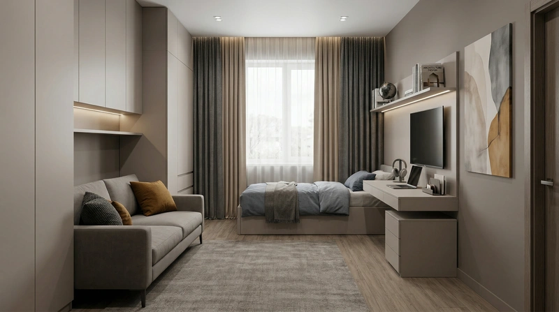 Дизайн детской в стиле Минимализм — фото интерьера от нейросети RoomGPT